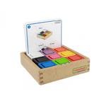 Kolorowe Kubeczki I Klocki Kwadratowe Zabawka Drewniana Sorter Kolorów Masterkidz w sklepie internetowym fifishop