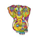Puzzle drewniane kolorowe Słoń w sklepie internetowym fifishop
