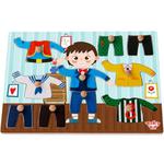 TOOKY TOY Drewniane Puzzle Układanka z Pinezkami Ubrania Chłopiec w sklepie internetowym fifishop