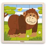 VIGA Poręczne Drewniane Puzzle Małpka 9 elementów w sklepie internetowym fifishop