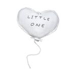 Hi Little One - Poduszka dekoracyjna z organicznego oddychającego BIO muślinu GOTS HEART WHITE w sklepie internetowym fifishop