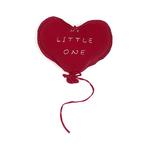 Hi Little One - Poduszka dekoracyjna z organicznego oddychającego BIO muślinu GOTS HEART RED w sklepie internetowym fifishop