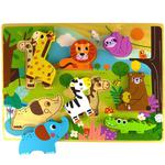 Tooky Toy Drewniane Puzzle Zwierzątka w Lesie Dopasuj Kształty w sklepie internetowym fifishop