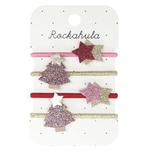 Rockahula Kids - 4 gumki do włosów Jolly Glitter Xmas Tree w sklepie internetowym fifishop