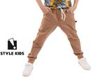 Spodnie klasyczne bawełniane - beżowe - Style Kids w sklepie internetowym OliStyle 