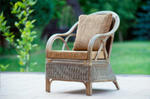 Fotel rattanowy, naturalny, ręcznie pleciony, do sypialni i ogrodu w sklepie internetowym Akspol