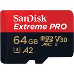 Karta pamięci Sandisk EXTREME PRO micro SDXC 64 GB Class 10 U3 UHS - I w sklepie internetowym Drony.net