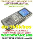 Profesjonalny Rejestrator Dźwięku (8GB) + Mikro-Kamera + Kolorowy Ekran LCD + Słuchawki itd. w sklepie internetowym 24a-z.pl