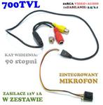 Mikro-Kamera Przewodowa Szerokokątna (90°), Kolorowa z Fonią. w sklepie internetowym 24a-z.pl