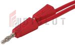 PP110-R przewód pomiarowy 2x banan 4mm, 1m, 19A czerwony w sklepie internetowym diolut.pl