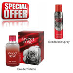 La Rive Sweet Rose - zestaw promocyjny, woda perfumowana, dezodorant w sklepie internetowym Perfumy.Pasaz-Handlowy.com