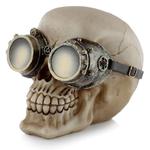 Czaszka w Złotych Goglach - figurka w stylu steampunk w sklepie internetowym LunaMarket.pl