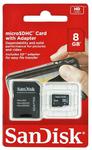 SANDISK MICRO SDHC 8GB Class 4+ ADAPTER w sklepie internetowym eMarkt.pl