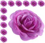 Róża główka 12 szt 4cm Violet w sklepie internetowym MyFlowers.pl