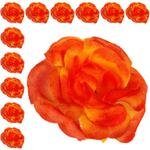 Róża główka 12 szt 4cm Orange w sklepie internetowym MyFlowers.pl