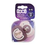 LOVI Night & Day Dynamic Soother Girl 6-18m smoczek 2 szt dla dzieci w sklepie internetowym e-Glamour.pl