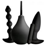 You2Toys Black Velvets Anal Kit gadżet analny korek analny + kulki analne + lewatywa + wyjmowany wkład wibracyjny unisex w sklepie internetowym e-Glamour.pl