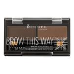 Rimmel London Brow This Way zestawy i palety do brwi 2,4 g dla kobiet 003 Dark Brown w sklepie internetowym e-Glamour.pl