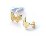 Motylki małe kolczyki srebrne pozłacane wkrętki motyle w sklepie internetowym Sowikoj.pl