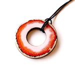 Koło ceramiczne Donut w słodkiej polewie duży wisior ręcznie robiony w sklepie internetowym Sowikoj.pl