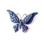 Motyl duży niebieski broszka z cyrkoniami w sklepie internetowym Sowikoj.pl