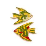Rybka ceramiczna skalar średni zielono żółty kolory ryby w sklepie internetowym Sowikoj.pl