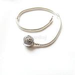 Baza bransoletki do charmsów srebrna bransoletka zapięcie Róża typ Pandora w sklepie internetowym Sowikoj.pl