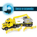 WADER 36470 MAGIC TRUCK TECHNIC LAWETA Z KONTENERAMI - świeci w ciemnościach w sklepie internetowym Imperiumzabawek.pl