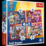 PSI PATROL W MIEŚCIE PUZZLE 4w1 TREFL 34374 w sklepie internetowym Imperiumzabawek.pl