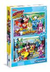 PUZZLE MICKEY AND THE ROADSTER 2X20 CLEMENTONI 07034 w sklepie internetowym Imperiumzabawek.pl