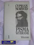 PISMA WYBRANE WIERSZE 1-CYPRIAN NORWID w sklepie internetowym Wieszcz.pl