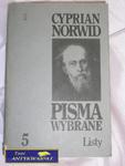 PISMA WYBRANE LISTY 5-CYPRIAN NORWID w sklepie internetowym Wieszcz.pl