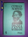 CYPRIAN NORWID- PISMA WYBRANE 4- PROZA w sklepie internetowym Wieszcz.pl