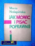 JAK MÓWIĆ I PISAĆ POPRAWNIE - M. Nalepiński w sklepie internetowym Wieszcz.pl