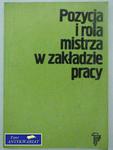 POZYCJA I ROLA MISTRZA W ZAKŁADZIE PRACY w sklepie internetowym Wieszcz.pl