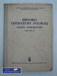 HISTORII LITERATURY POLSKIEJ OKRESU ROMANTYZMU w sklepie internetowym Wieszcz.pl