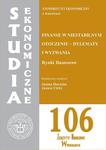 Finanse w niestabilnym otoczeniu - dylematy i wyzwania. Rynki finansowe. SE 106 w sklepie internetowym Wieszcz.pl