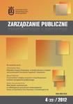 Zarządzanie Publiczne nr 4(22)/2012 w sklepie internetowym Wieszcz.pl