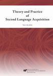 „Theory and Practice of Second Language Acquisition” 2016. Vol. 2 (2) w sklepie internetowym Wieszcz.pl