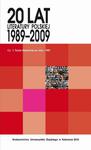 20 lat literatury polskiej 1989–2009. Cz. 1: Życie literackie po roku 1989 w sklepie internetowym Wieszcz.pl