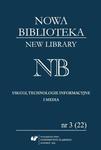 „Nowa Biblioteka. New Library. Usługi, technologie informacyjne i media” 2016, nr 3 (22) w sklepie internetowym Wieszcz.pl