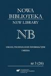 „Nowa Biblioteka. New Library. Usługi, Technologie Informacyjne i Media” 2017, nr 3 (26): Interesariusze komunikacji naukowej w sklepie internetowym Wieszcz.pl