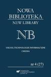 „Nowa Biblioteka. New Library. Usługi, Technologie Informacyjne i Media” 2017, nr 4 (27): Narzędzia i systemy komunikacji naukowej w sklepie internetowym Wieszcz.pl