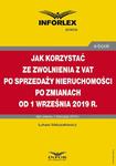 Jak korzystać ze zwolnienia z VAT przy sprzedaży nieruchomości po zmianach od 1 września 2019 r. w sklepie internetowym Wieszcz.pl