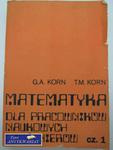 MATEMATYKA DLA PRACOWNIKÓW NAUKOWYCH I INŻYNIERÓW CZ.1 w sklepie internetowym Wieszcz.pl