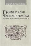 Dawne polskie przekłady prasowe Informacja - Perswazja - Manipulacja w sklepie internetowym Wieszcz.pl