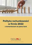 Polityka Rachunkowości w Firmie 2022 z komentarzem do planu kont w sklepie internetowym Wieszcz.pl