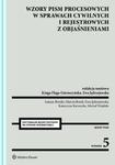 Wzory pism procesowych w sprawach cywilnych i rejestrowych z objaśnieniami w sklepie internetowym Wieszcz.pl