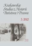 Krakowskie Studia z Historii Państwa i Prawa. Tom 5 w sklepie internetowym Wieszcz.pl