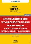 Sprzedaż samochodu wykupionego z leasingu operacyjnego – skutki podatkowe zmian wprowadzonych Polskim Ładem w sklepie internetowym Wieszcz.pl